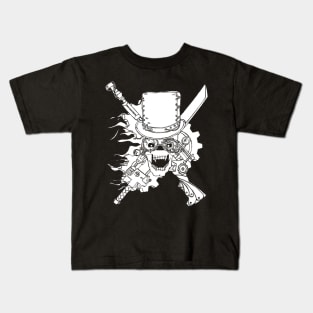 Steampunk Skull and Weapons Kids T-Shirt